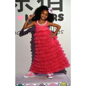 Harajuku Lovers X Chasing Butterflies Girl's Pink Tulle Dress Size 12